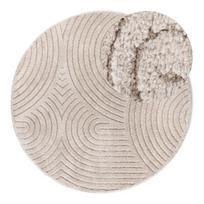 Smėlio spalvos apvalios formos kilimas ø 160 cm Panglao New York Taupe – Elle Decoration