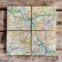OS Map Ceramic Four Coaster Set - Lake District National Park
