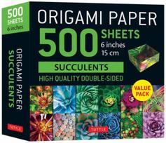 Origami Paper 500 sheets Succulents 6" (15 cm)