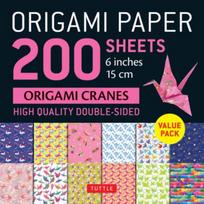 Origami Paper 200 sheets Origami Cranes 6" (15 cm)