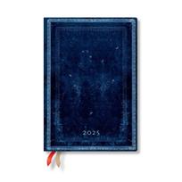 Inkblot (Old Leather Collection) Midi 12-month Horizontal Hardback Dayplanner 2025 (Elastic Band Closure)