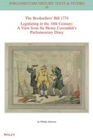 Booksellers' Bill 1774 Legislating in the 18th Century