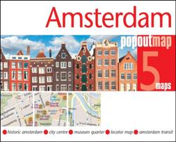 Amsterdam PopOut Map - pocket size, pop up map of Amsterdam city centre