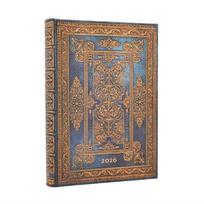 2026 Blue Luxe (Luxe Design) Midi 12-month Day-at-a-Time Hardcover Flexi Dayplanner 2026 (Elastic Band Closure)