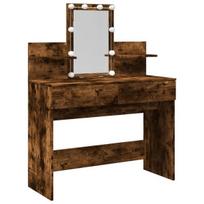 Kosmetinis staliukas，Makiažo stalas su LED, dūminio ąžuolo, 100x40x130cm CFE6472224