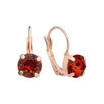 Auskarai moterims DiamondSky „Glory II (Smoked Amber)“ su Swarovski kristalais