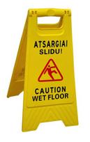 Stovelis pastatomas "Atsargiai slidu"