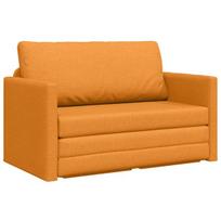 Sofa-lova 2-in-1 tamsiai geltona 124x71x78 cm medžiaga