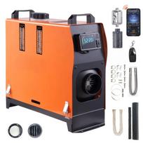 5 kW dyzelinis oro šildytuvas su LCD, Bluetooth ir nuotoliniu valdymu (12 V, oranžinis)