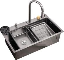 Nerūdijančio plieno plautuvė D7546H SATIN Komplektas