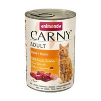 Animonda Carny Adult visavertis šlapias pašaras suaugusioms katėms, jautiena ir vištiena, konservai, 400g