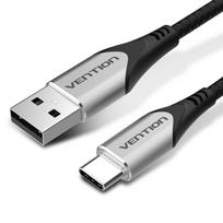 Vention CODHF USB kabelis USB 2.0 1 m USB A USB C Aliuminis, Juoda