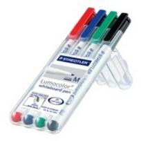 STAEDTLER 301 WP4 - 4 Stück(e) - Schwarz - Blau - Grün - Rot - Feine Spitze - Mehrfarbig - Weiß - Rund