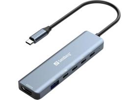 SANDBERG 6-in-1 MediaDock - Dockingstation - für Laptop (136-77)