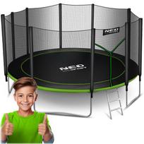 Sodo batutas 15 pėdų/465 cm su lauko tinklu ir kopėčiomis "Neo-Sport