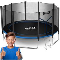 Sodo batutas 15 pėdų/465 cm su lauko tinklu ir kopėčiomis "Neo-Sport