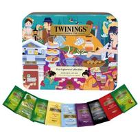 Twinings The Explorers Collection Arbatos rinkinys, Arbatos maišeliai 54 vnt., 9 arbatos skonių rinkinys, Žaliosios arbatos maišeliai, Angliškos pusryčių arbatos maišeliai