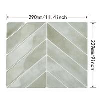 Durable Self-adhesive Peel and Stick Backsplash 11.4  x 9  3D Wallpaper Home Decor Oil Proof Wall Tile for Kitchen Bathroom