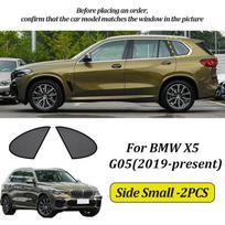 LINNUNU Automobilio užuolaidėlė šoniniam langui magnetinis saulės gaudyklė tinklelis vasarinė saulės apsauga UV apsauga BMW X5 E70 F15 G05 2006-2013-2018-2025 G05 Side Small-2PCS