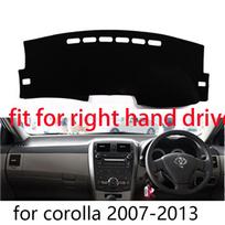 For Toyota Corolla Axio 2007-2013 Right and Left Hand Drive Car Dashboard Covers Mat Shade Cushion Pad Carpets Accessories Red Edge black