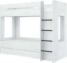 Dviaukštė lova Meblocross Blanc P, 200x80 cm, balta