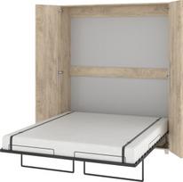 Sieninė lova Meblocross Teddy 160, 200x160 cm, ąžuolo spalvos
