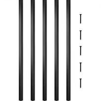 Metaliniai balkonų ir laiptų turėklų balustrai, 101 vnt., 66 cm aukščio, aliuminio lydinio