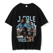 2023 New J Cole Vintage Graphic Tee Shirt Men's Hip Hop Rapper Streetwear T-Shirt Men Women Cotton Short Sleeve Oversized Tees S juoda