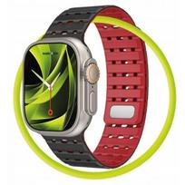 MOBILE ORIGIN Magnetic Strap Apple Watch 44/ 45/ 46/ 49mm Black/ Red