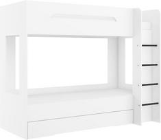 Dviaukštė lova Meblocross Blanc P, 200x80 cm, balta