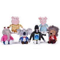 JOHNNY ROSITA MEENA BUSTER pliušinis žaislas, minkšta miela animacinio gyvūno minkšta lėlė, vaikų gimtadienio dovana, paguodos žaislas, 30 cm 30cm raudona
