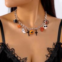 Creative Goth Black Water Drop Crystal Tassel Pendant Choker Necklace for Women Multilayer Red Blood Drop Necklace Party Jewelry