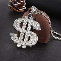 Hip Hop  Dollar Money Necklace  Men Jewelry Pendant Street Daily Wearing Necklace,Party and Birthday Gifts 70cm
