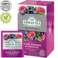 Ahmad Tea Rosehip, Hibiscus & Cherry – vaisių ir žolelių arbata (20 pak.)
