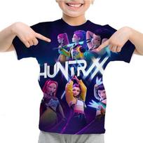 Korean KPOP Hunter Girls Team Cartoon Print Parent-Child Outfit Rumimila Zoyi Boys Short Sleeve T-Shirt 100cm