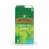 Twinings žalioji arbata su mėtomis, 25 arbatos maišeliai, Žalioji arbata, Vėsus ir gaivus mėtų skonis, 50 gramų