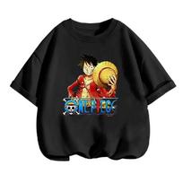 3-14 Years Kids Anime One Pieces Tshirt Luffy T-Shirts for Boys Clothes Girls T-shirt Short Sleeve Fashion Teen Tops Tee S juoda