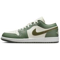 Jordan Air 1 Patogus prigludimas Žemi Retro Krepšinio Batai Vyriškas sportbačio modelis Žalias Baltas 553558-300 44