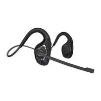 Laisvų rankų Bluetooth ausinės su oro laidumu su triukšmą slopinančiu mikrofonu ant lanksčios kojelės, verslo tipo atviro ausies ausinės juoda
