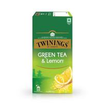 Twinings žalioji arbata su citrina, 25 arbatos maišeliai| 1 pakuotė| Puikiai subalansuota | Lengvas, gaivus citrinos skonis| Mažai kalorijų| Mėgaukitės karšta arbatos puodeliu