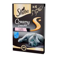 Skanėstas katėms SHEBA, kreminiai, su lašiša, 4x12 g