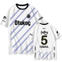 24-25 Fenerbahce Turkijos Superlygos Dzeko Futbolo Marškinėliai Greitai Džiūstantys Vyriški ir Moteriški Kvėpuojantys Apvalios Kaklo Viršutiniai Drabužiai M