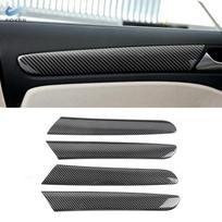 Skirta VW Golf 6 MK6 2008-2013 4 vnt. ABS Anglies Pluošto Tekstūros Automobilio Interjero Durų Langų Panelės Juostelės Dangtelis Apsauginė Apdaila