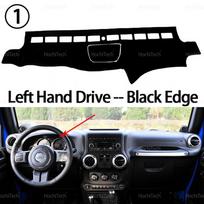 Car Dashboard Cover Mat for Jeep Wrangler JK 2007-2017 Sun Shade Pad Instrument Panel Carpets Anti-UV Car Accessories LHD RHD