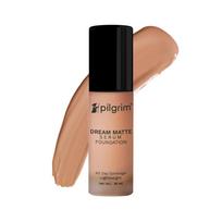 Pilgrim Medium Rich Caramel Serum Liquid Foundation 30 ml Pack of 1 Matte Poreless Makeup