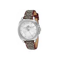 Coach New York Brown Leather Strap Women Watch 14503147 sidabras