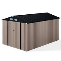 Costway Metalinis įrankių sandėliukas 350 x 223 x 197 cm su nuožulniu stogu, rakinamomis durimis ir raktais