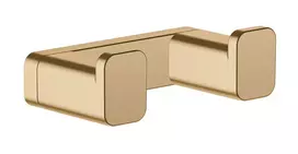 Hansgrohe AddStoris - Dvigubas kabliukas, šlifuoto bronzos spalvos 41755140