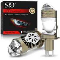 2 vnt. H4 LED dvigubo projektoriaus lęšio automobilio priekinio žibinto lemputės, motociklo Canbus 90W 60000LM aukštos/žemos šviesos su Turbo Moto lempa LHD 6500K baltas H4/9003/HB2 Hi/Lo