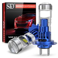 2 vnt. H7 LED projektoriaus lęšio priekinio žibinto lemputės 100W 30000LM Mini 1:1 LED Canbus Bevielis Automobilio H7 Šviesos Kištukas&Žaisk Turbo Lempa 6500K Baltas Kairiarankiams H7